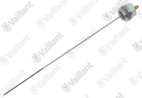 Vaillant-Anode mit Metallgehäuse und langer Stange, zur Verwendung in Heizsystemen zur Korrosionsschutz.